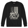 Farmall Tractor American Flag Mens Crew Fleece
