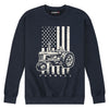 Farmall Tractor American Flag Mens Crew Fleece