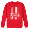 Farmall Tractor American Flag Mens Crew Fleece