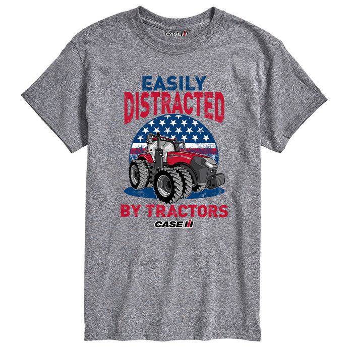 Easily Distracted by Tractors Mens Short Sleeve Tee