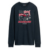 Magnum Distressed Flag Mens Long Sleeve Tee