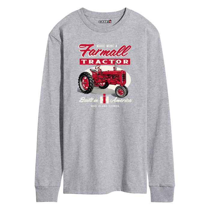 Make Mine a Farmall Tractor Mens Long Sleeve Tee