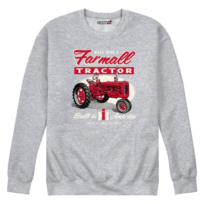 Make Mine a Farmall Tractor Mens Crew Fleece