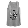 Cow Print IH Logo Womens Racerback Tank
