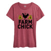 Farm Chick Always In Style Womens Short Sleeve Tee