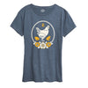 IH Chicken and Flowers Womens Short Sleeve Tee