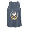 IH Chicken and Flowers Womens Racerback Tank