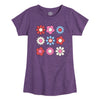 IH Flower Pattern Girls Short Sleeve Tee