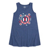 IH Patriotic Flowers Girls Aline Dress