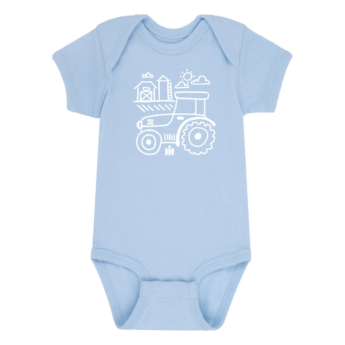 IH Tractor Line Art Infant One Piece