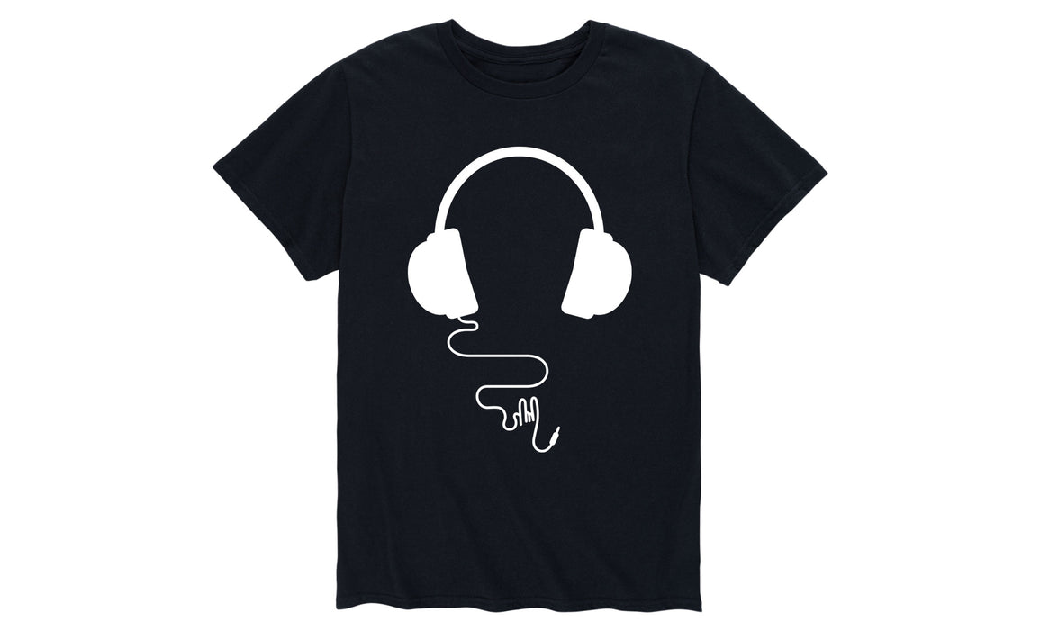 Over Ear Headphones, White Men's Short Sleeve T-Shirt