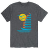 Sailboats, Gulls Retro Distr. Mens Short Sleeve Tee