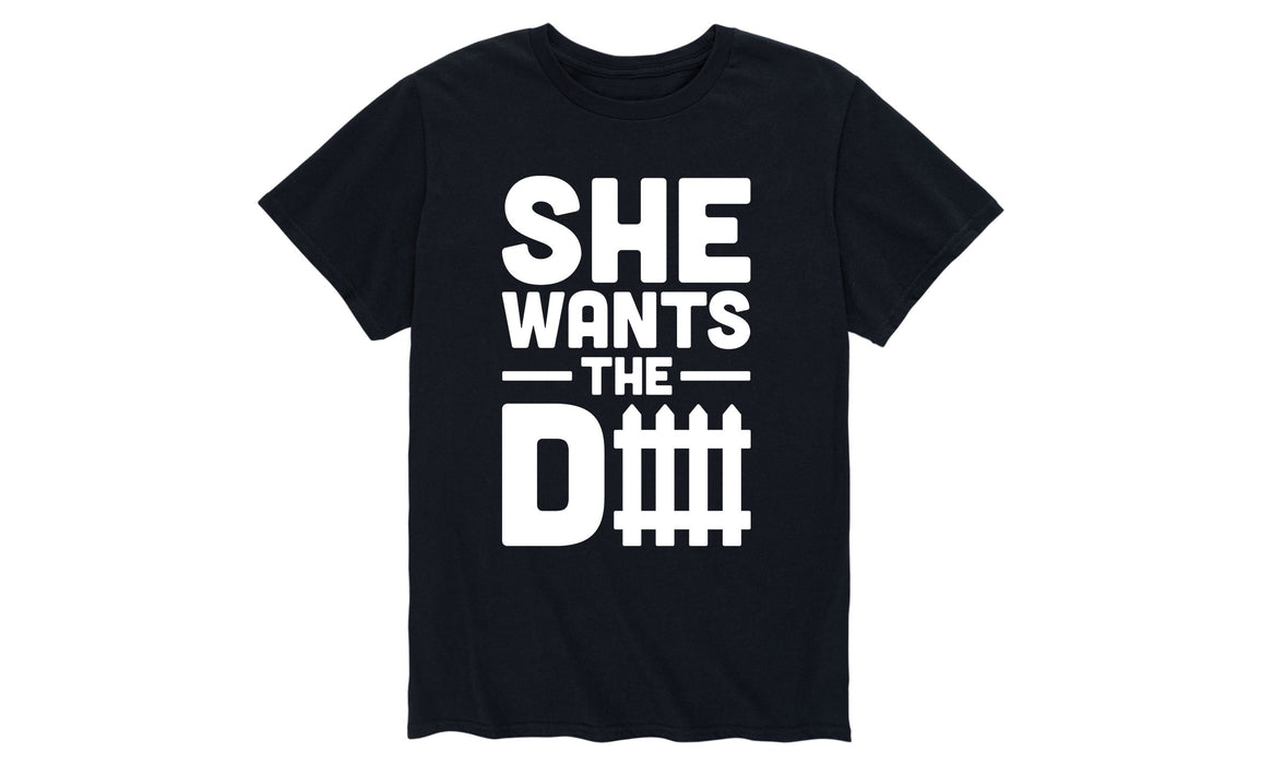 She Wants The D Fence Men's Short Sleeve T-Shirt