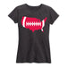 Usa Shape, Football Fill Red Ladies Short Sleeve Classic Fit Tee