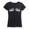 Skeleton Hands, Chest Ladies Short Sleeve Classic Fit Tee