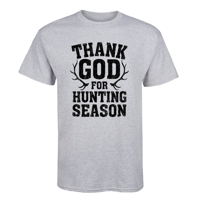Thank God For Hunting Season Men's Short Sleeve T-Shirt