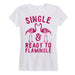 Single And Ready To Flamingle Ladies Short Sleeve Classic Fit Tee