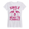 Single And Ready To Flamingle Ladies Short Sleeve Classic Fit Tee