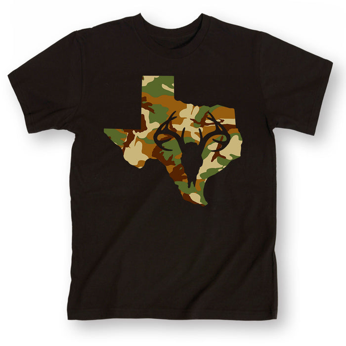 Texas Camo Deer Silhouette Men's Short Sleeve T-Shirt