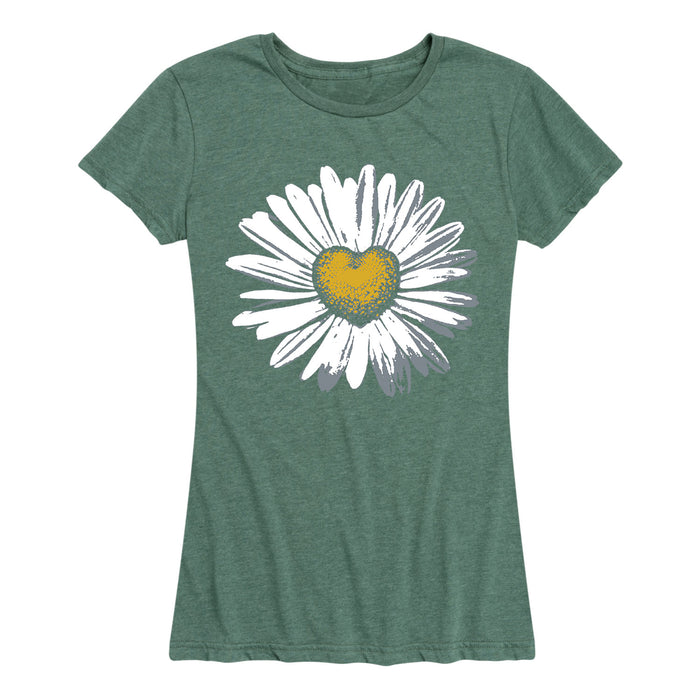 Daisy Heart - Womens's Short Sleeve T-Shirt