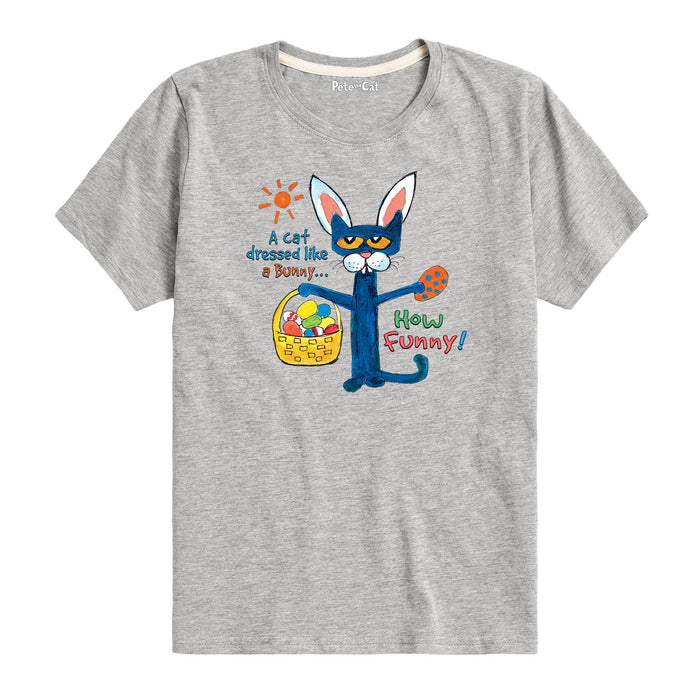Pete the Cat A Cat Dressed Like A Bunny Youth Short Sleeve Tee