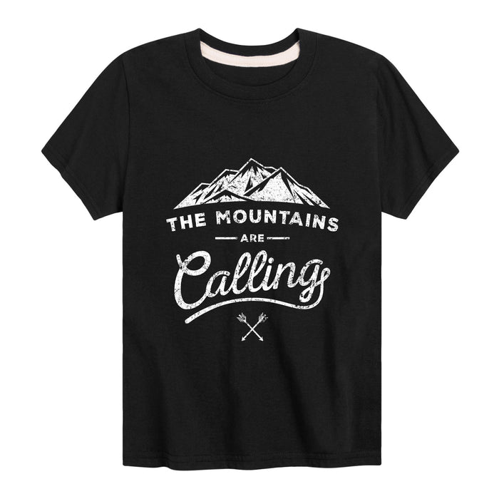 The Mountains Are Calling Youth Short Sleeve Tee