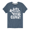 Life Is Better With Cows Kids Short Sleeve Tee