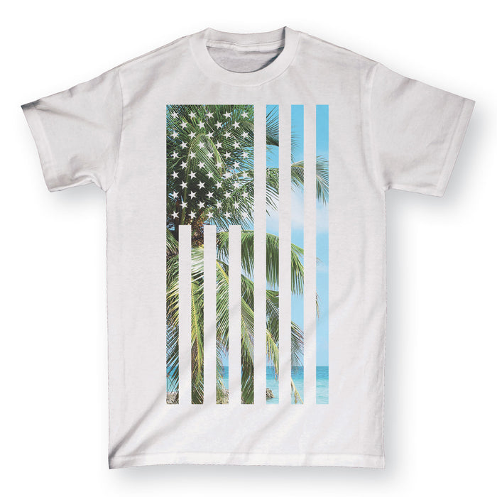 USA Beach Flag Fill Adult Kornit Only Men's Short Sleeve T-Shirt