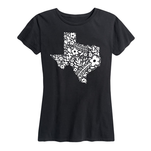 Floral Texas Fill Ladies Short Sleeve Classic Fit Tee