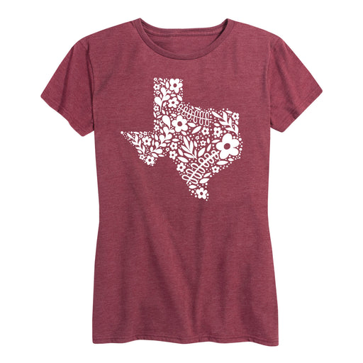 Floral Texas Fill Ladies Short Sleeve Classic Fit Tee