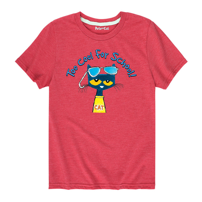 Pete The Cat Too Cool For School Youth Short Sleeve Tee