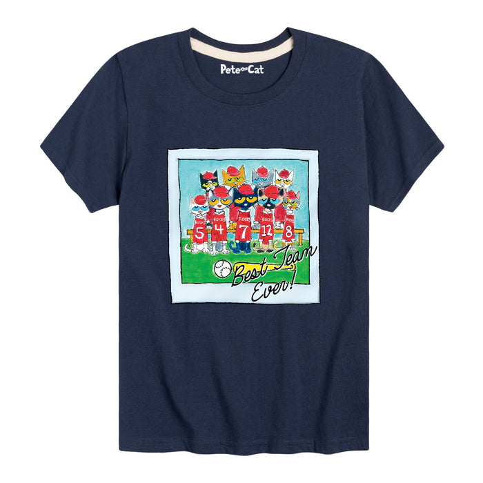 Pete The Cat Best Team Ever Multi Youth Short Sleeve Tee