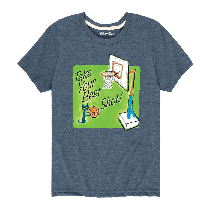 Pete The Cat Take Your Best Shot Multi Kids Short Sleeve Tee