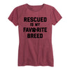 Rescued Favorite Breed Ladies Short Sleeve Classic Fit Tee