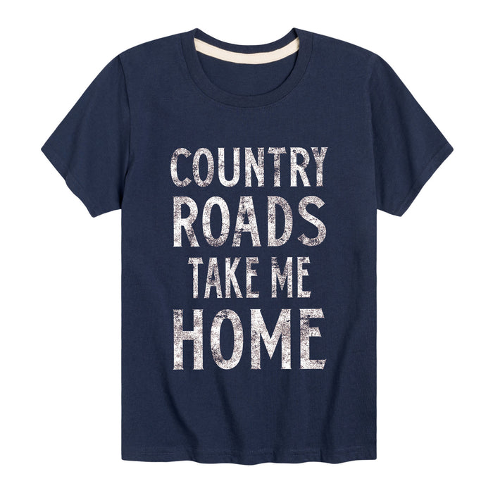 Country Roads Take Me Home Youth Short Sleeve Tee