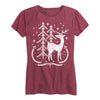 Scandinavian Winter Deer Ladies Short Sleeve Classic Fit Tee