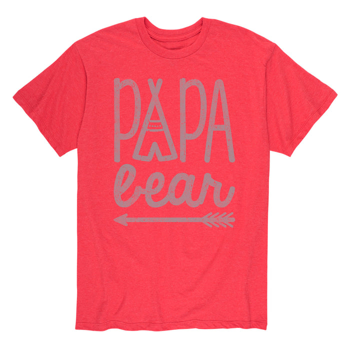 Papa Bear Charcoal Men's Short Sleeve T-Shirt