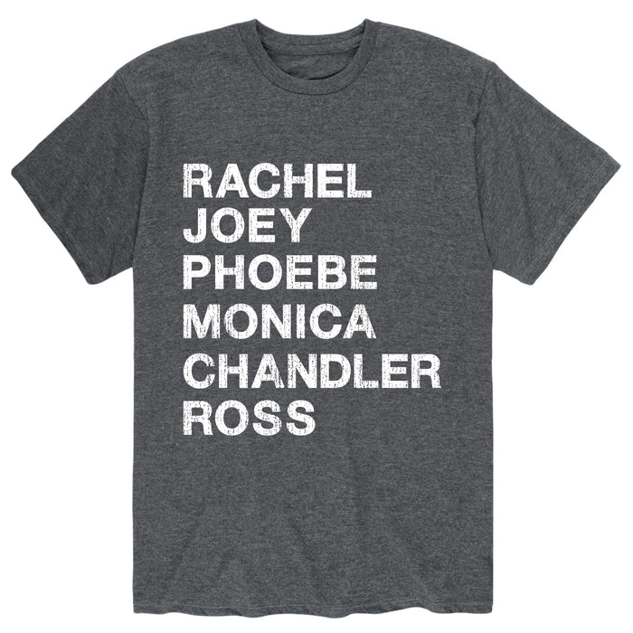 Rachel Joey Phoebe Monica Chandler Ross Mens Short Sleeve Tee