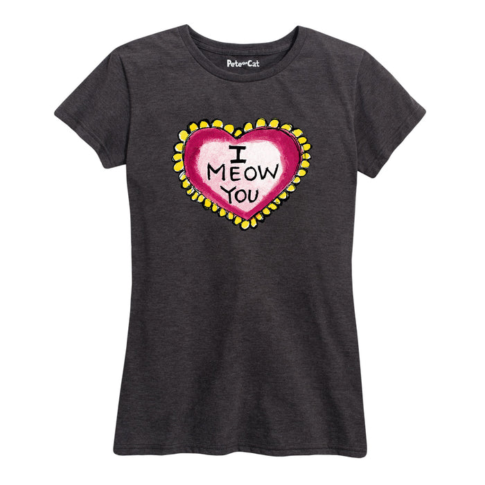 Pete The Cat Pete I Meow You Womenss Short Sleeve Classic Fit Tee