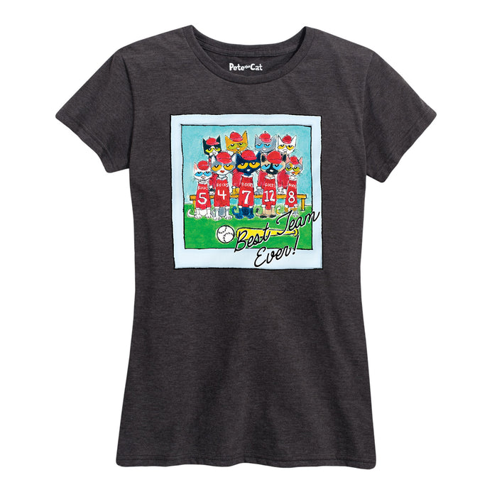 Pete The Cat Best Team Ever Womenss Short Sleeve Classic Fit Tee