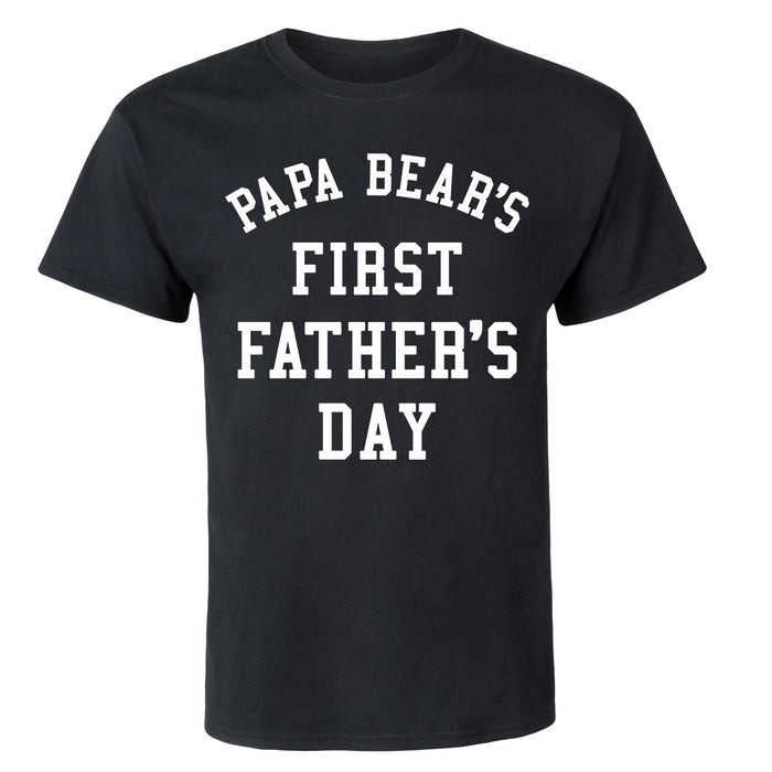 Papa Bears First Fathers Day Men's Short Sleeve T-Shirt