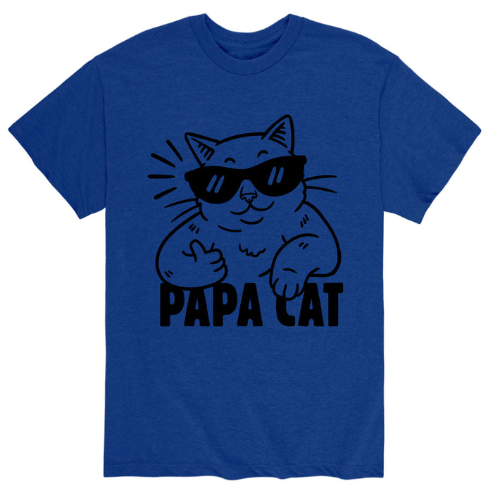 Papa Cat Mens Adult Short Sleeve Tee