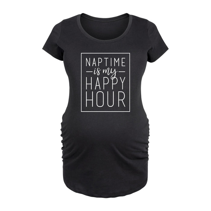 Naptime Is My Happy Hour Maternity Scoop Neck Tee