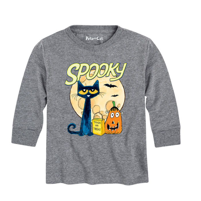 Pete The Cat Spooky GlowKids Long Sleeve Tee