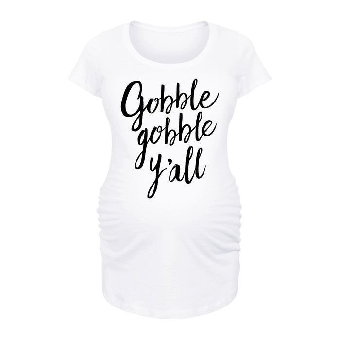Gobble Yall Womens Maternity Scoop Neck Tee