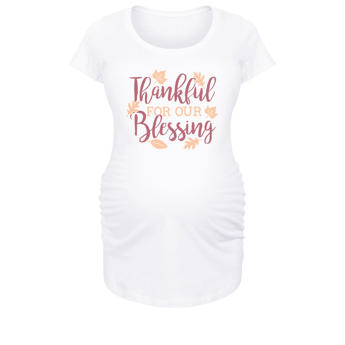Thankful For Our Blessing Maternity Scoop Neck Tee