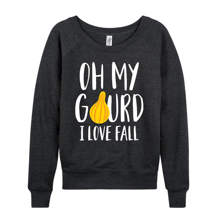 Oh My Gourd I Love Fall Ladies French Terry Pullover
