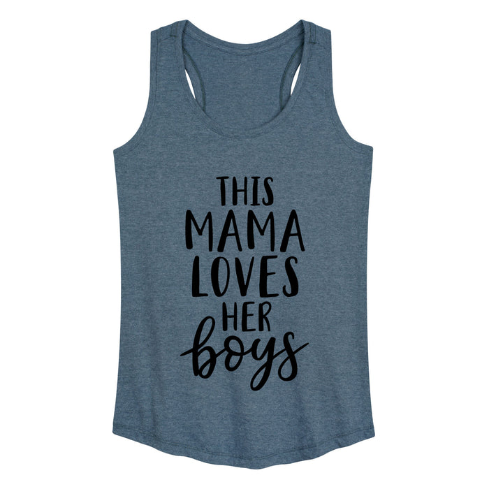 This Mama Loves Her Boys Womens Racerback Tank