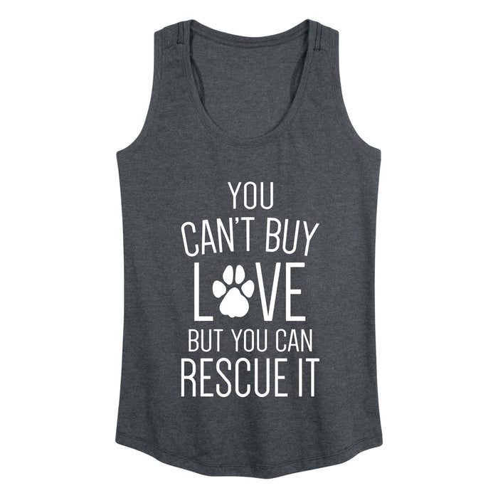 You Cant Buy Love Rescue It Womens Racerback Tank