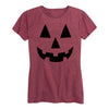 Pumpkin Face Ladies Short Sleeve Classic Fit Tee